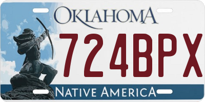 OK license plate 724BPX