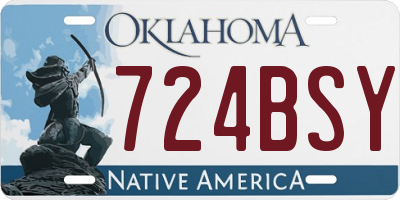 OK license plate 724BSY