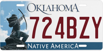 OK license plate 724BZY