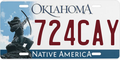 OK license plate 724CAY