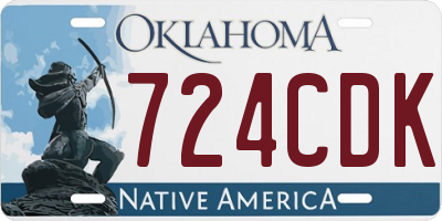 OK license plate 724CDK