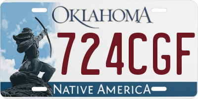OK license plate 724CGF
