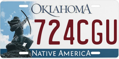 OK license plate 724CGU
