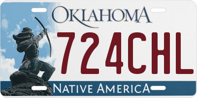 OK license plate 724CHL