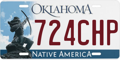OK license plate 724CHP