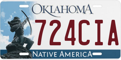 OK license plate 724CIA