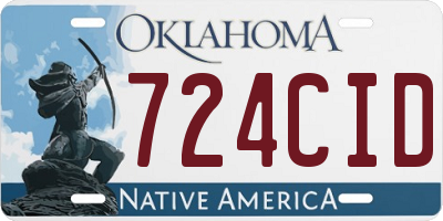 OK license plate 724CID