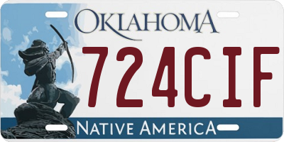 OK license plate 724CIF