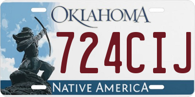 OK license plate 724CIJ