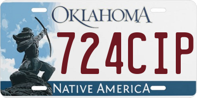 OK license plate 724CIP