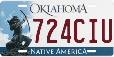 OK license plate 724CIU