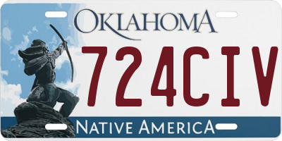 OK license plate 724CIV