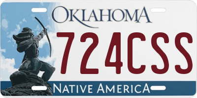 OK license plate 724CSS