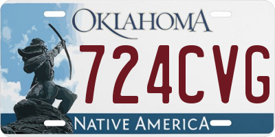 OK license plate 724CVG
