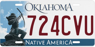 OK license plate 724CVU