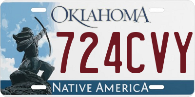 OK license plate 724CVY