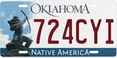 OK license plate 724CYI