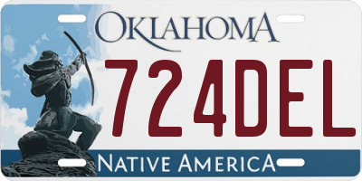 OK license plate 724DEL