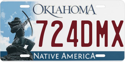 OK license plate 724DMX