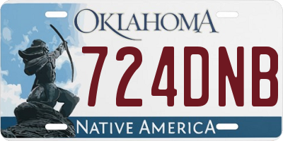 OK license plate 724DNB