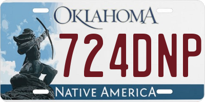 OK license plate 724DNP