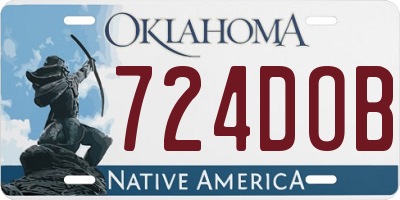 OK license plate 724DOB