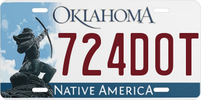 OK license plate 724DOT