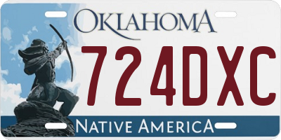 OK license plate 724DXC