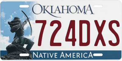OK license plate 724DXS