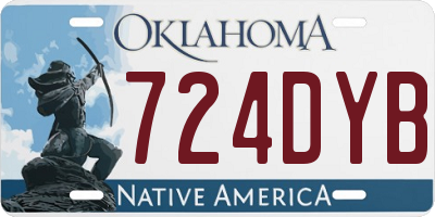 OK license plate 724DYB