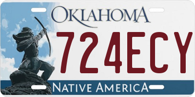 OK license plate 724ECY