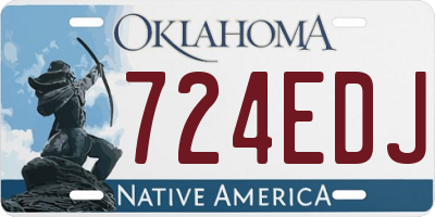 OK license plate 724EDJ