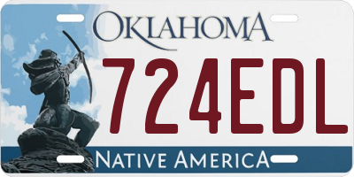 OK license plate 724EDL