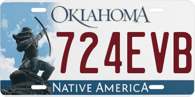 OK license plate 724EVB