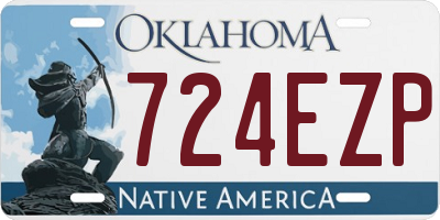 OK license plate 724EZP