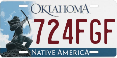 OK license plate 724FGF