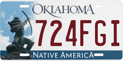 OK license plate 724FGI