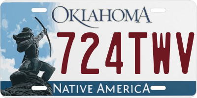 OK license plate 724TWV