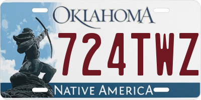 OK license plate 724TWZ