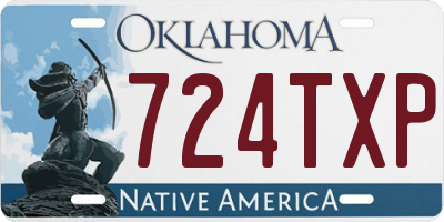 OK license plate 724TXP