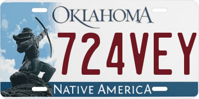 OK license plate 724VEY