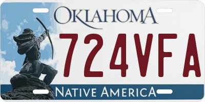OK license plate 724VFA