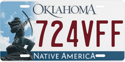 OK license plate 724VFF