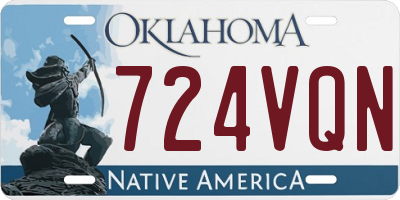 OK license plate 724VQN