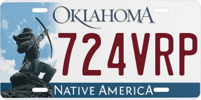 OK license plate 724VRP