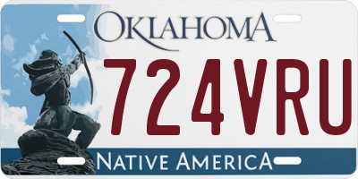OK license plate 724VRU