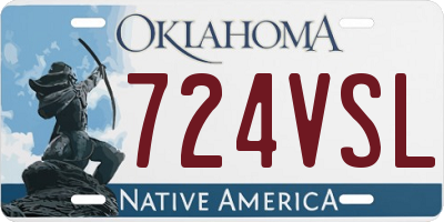 OK license plate 724VSL