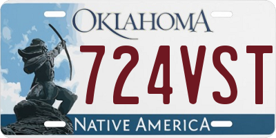 OK license plate 724VST