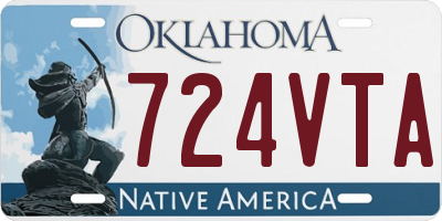 OK license plate 724VTA