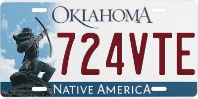 OK license plate 724VTE